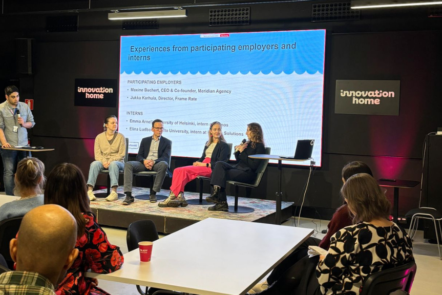 Panel discussion held at the traineeship voucher scheme closing ceremony.