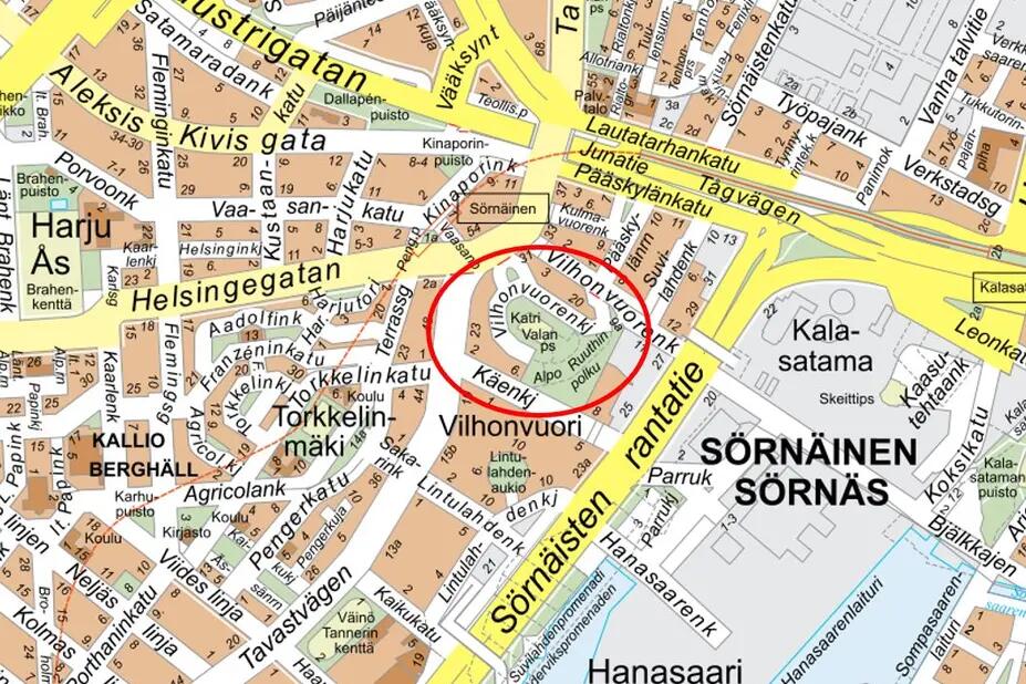 Park on a map.