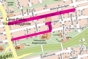 Työalue kartalla